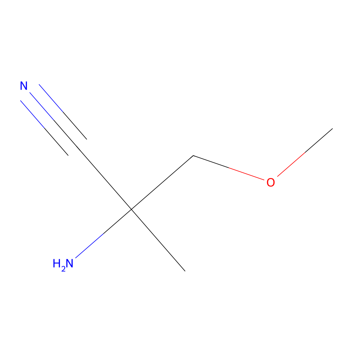 2-Amino-3-methoxy-2-methylpropanenitrile molecular structure, CAS 792855-86-8