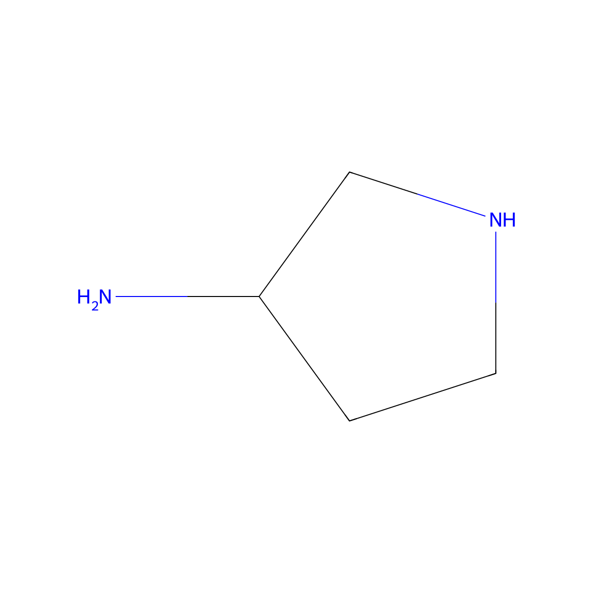 3-Aminopyrrolidine molecular structure, CAS 79286-79-6
