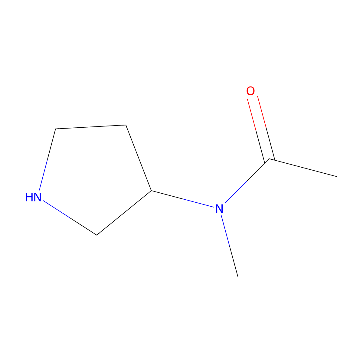 3-(N-Acetyl-N-methylamino)pyrrolidine molecular structure, CAS 79286-87-6
