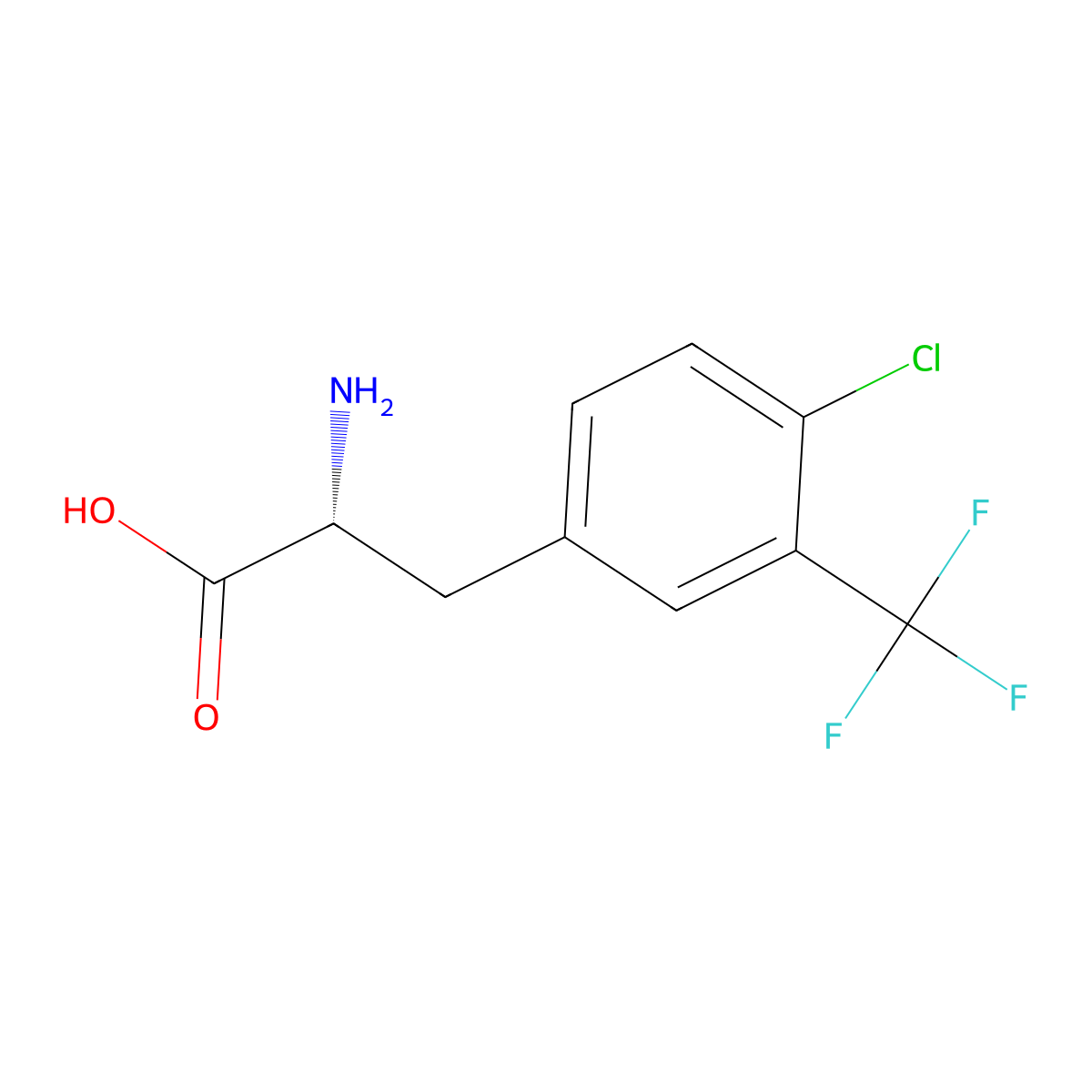 4-Chloro-3-(trifluoromethyl)-D-phenylalanine molecular structure, CAS 792871-31-9