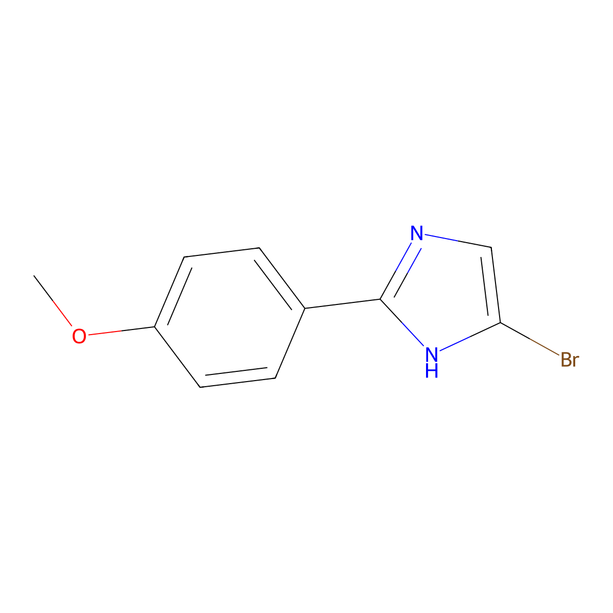 4-Bromo-2-(4-methoxyphenyl)imidazole molecular structure, CAS 792872-24-3