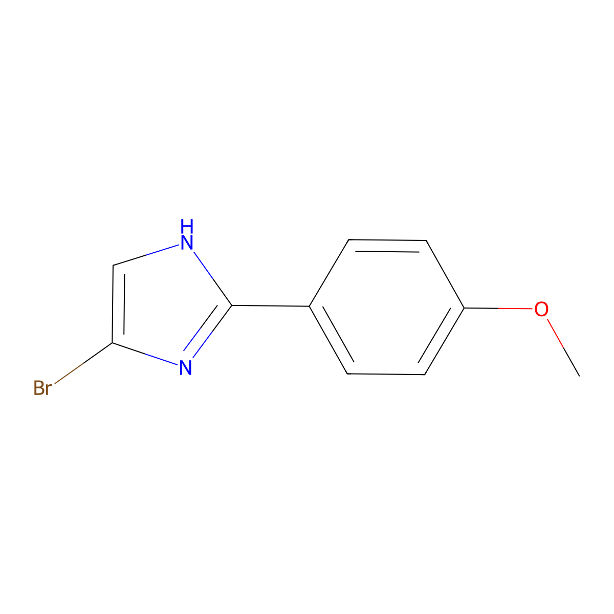 4-Bromo-2-(4-methoxyphenyl)imidazole molecular structure, CAS 792872-24-3