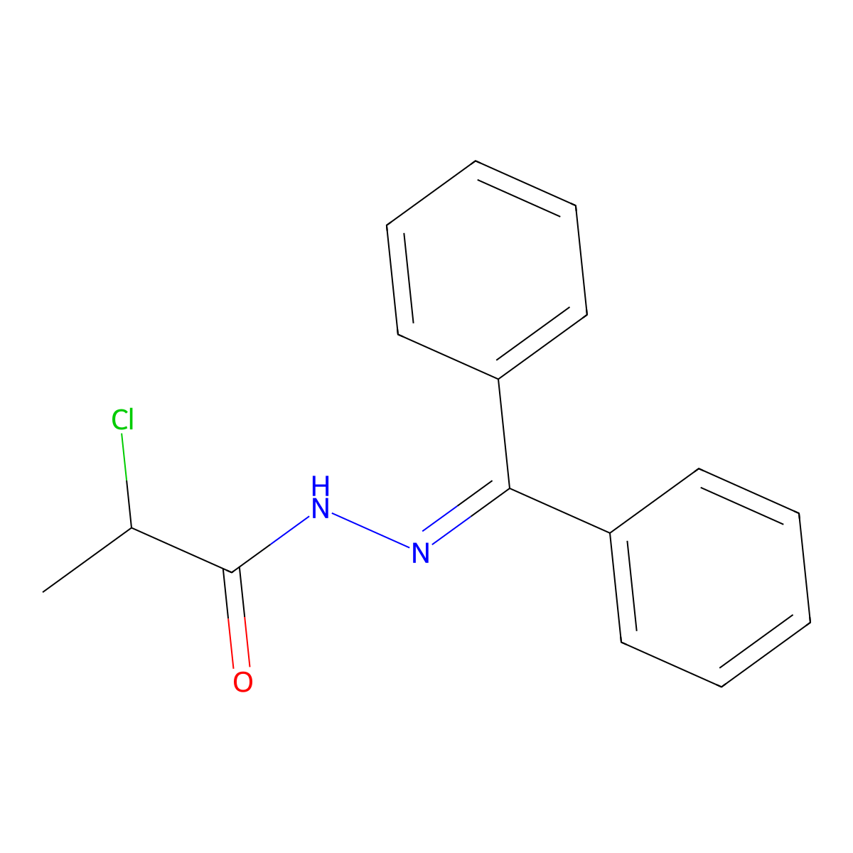 2-chloro-N'-(diphenylmethylene)propanohydrazide molecular structure, CAS 79289-07-9