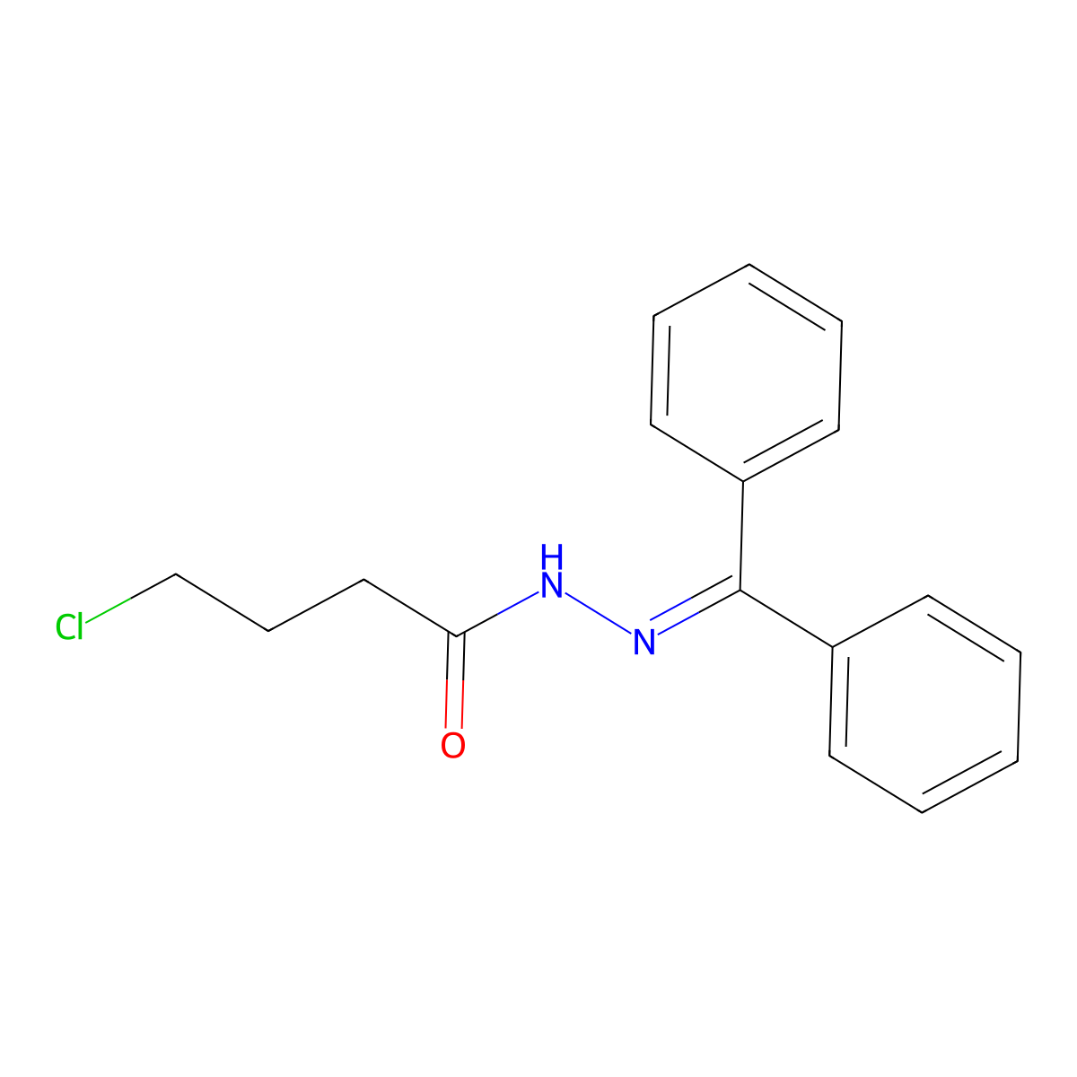 4-Chloro-N'-(diphenylmethylene)butanehydrazide molecular structure, CAS 79289-25-1