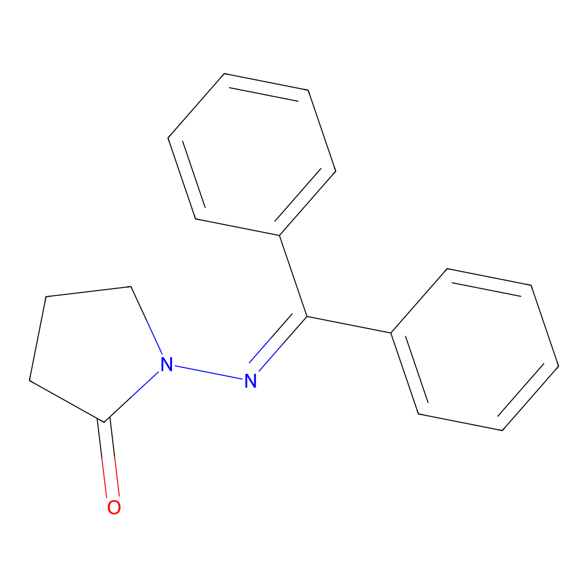 1-((Diphenylmethylene)amino)pyrrolidin-2-one molecular structure, CAS 79289-48-8
