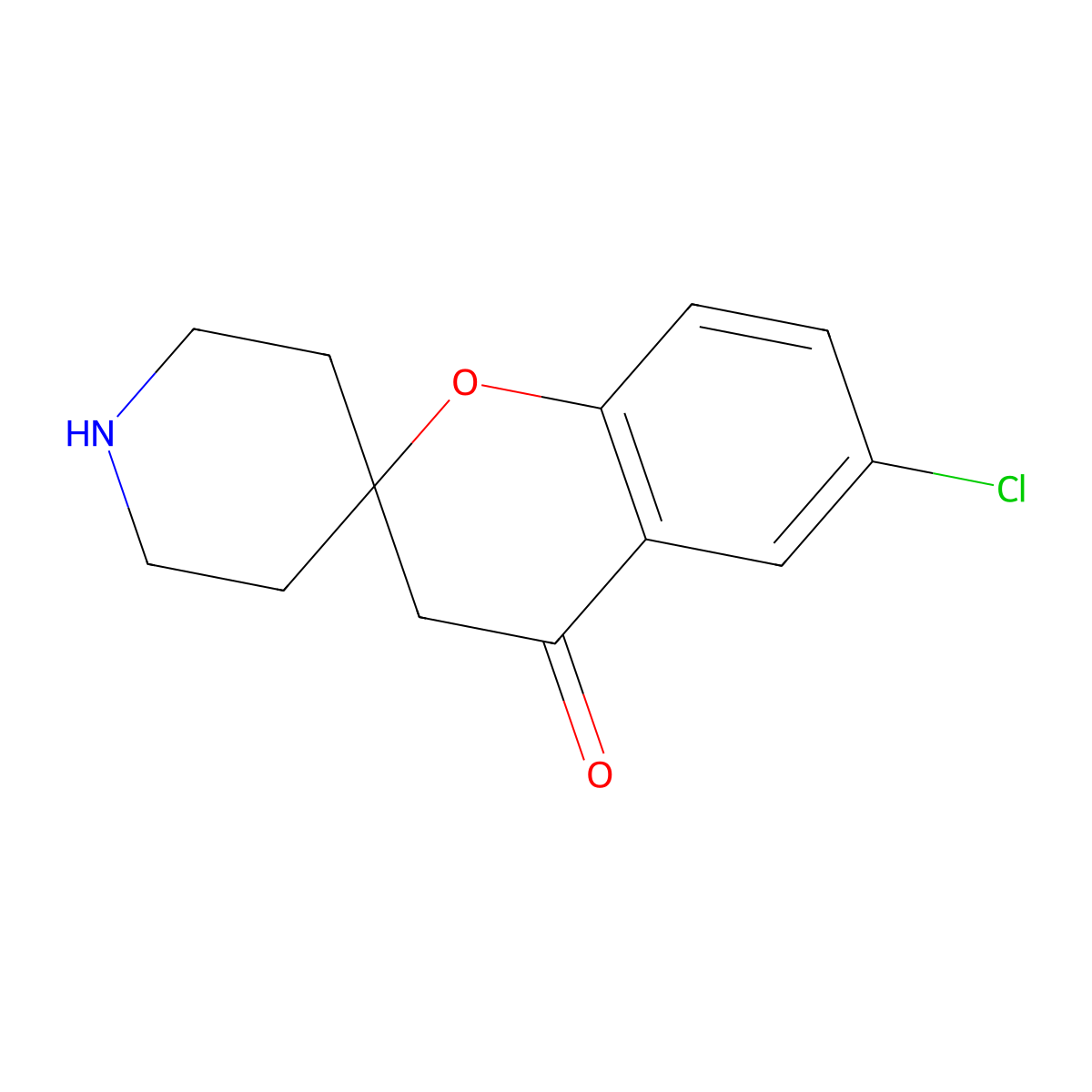 6-Chlorospiro[chroman-2,4'-piperidin]-4-one molecular structure, CAS 792895-79-5