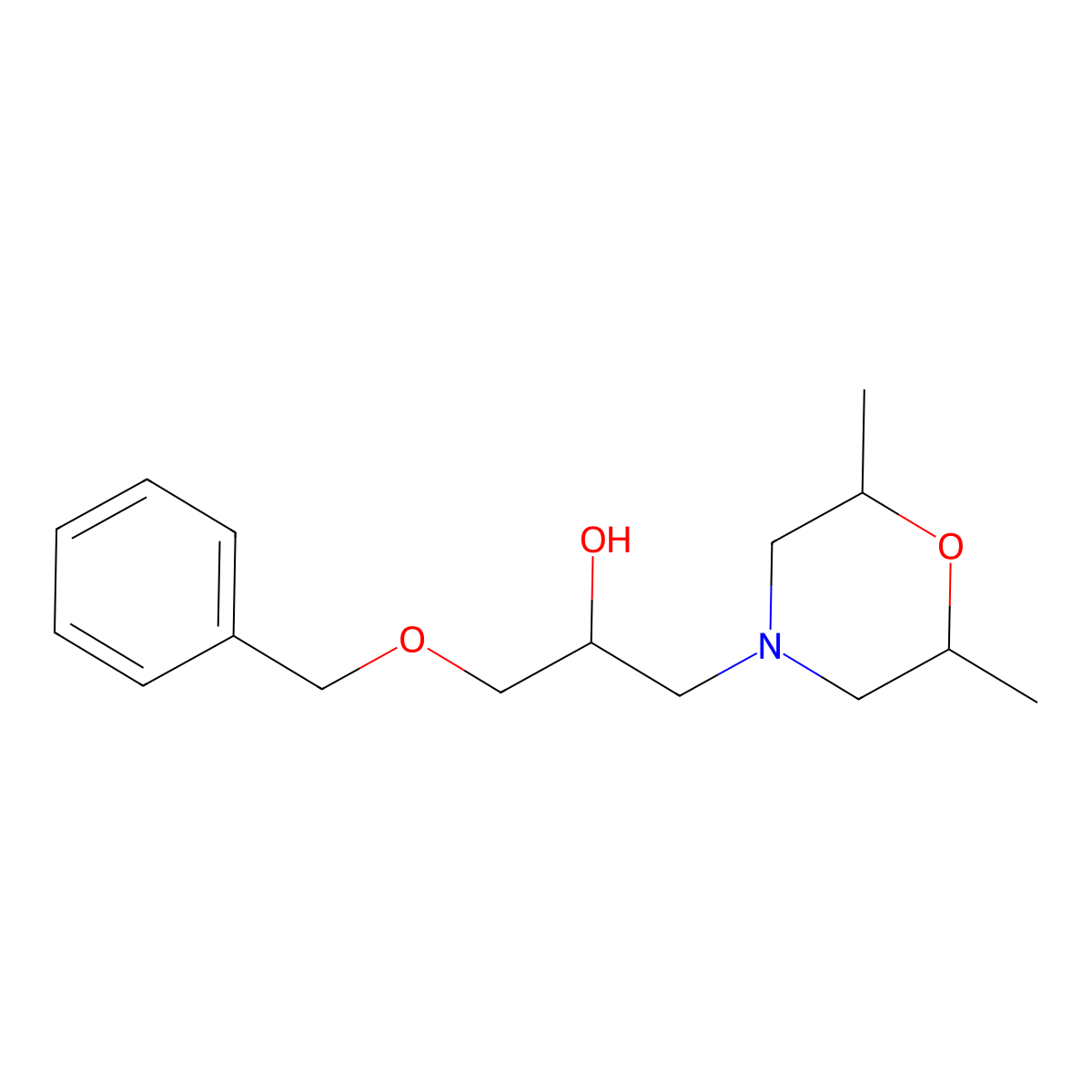 1-(Benzyloxy)-3-(2,6-dimethylmorpholin-4-yl)propan-2-ol molecular structure, CAS 792901-26-9