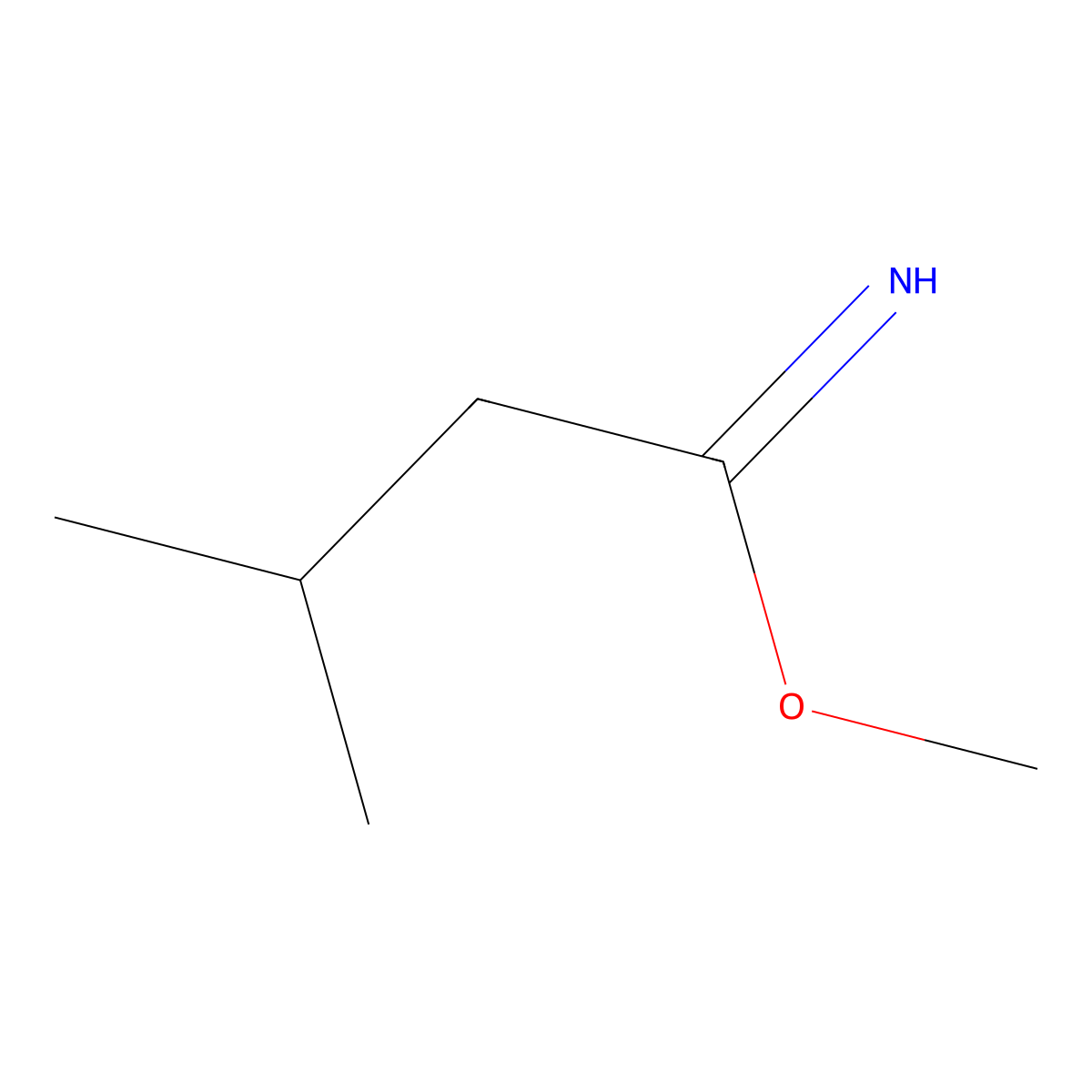 Methyl 3-methylbutanimidate molecular structure, CAS 792904-40-6