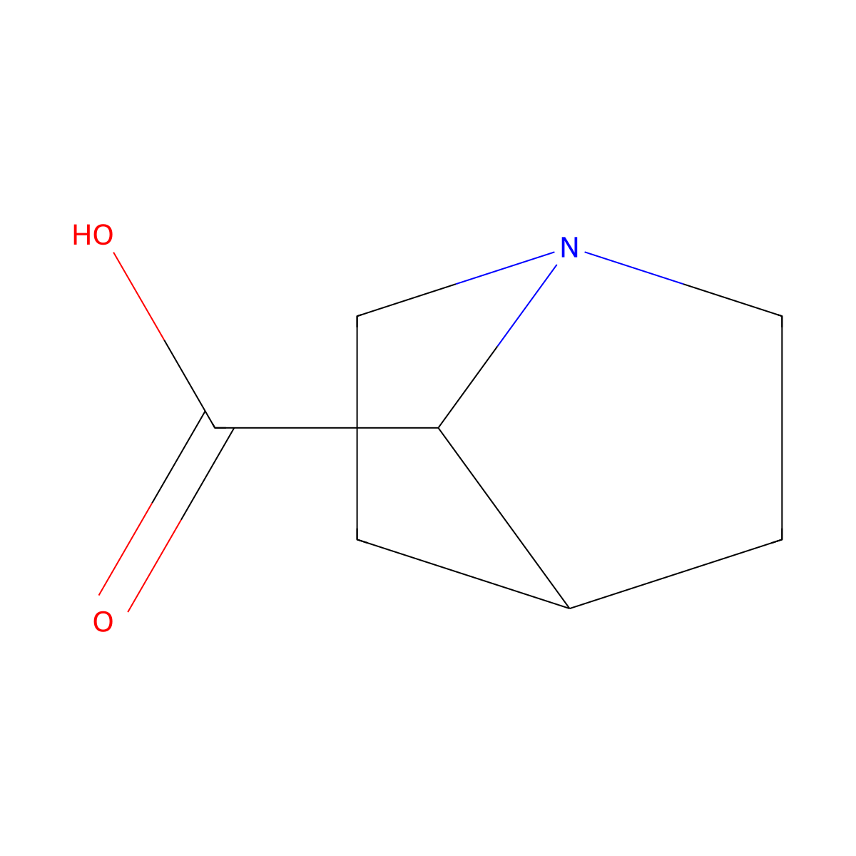 1-Azabicyclo[2.2.1]heptane-7-carboxylic acid molecular structure, CAS 792905-68-1