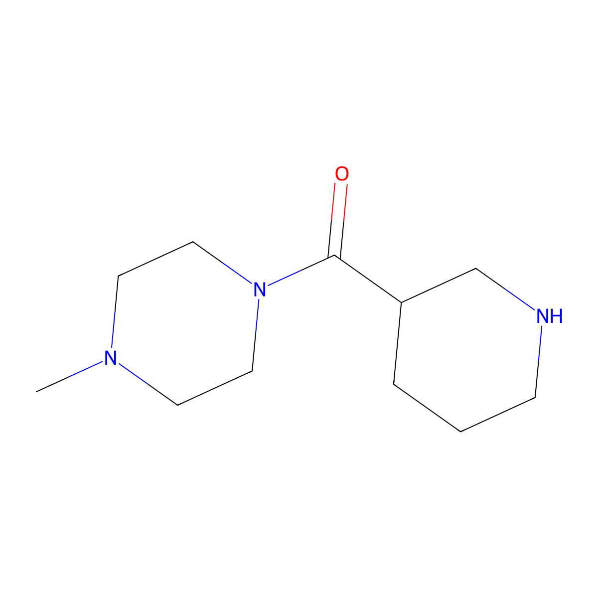 (4-Methylpiperazin-1-yl)(piperidin-3-yl)methanone molecular structure, CAS 792906-73-1