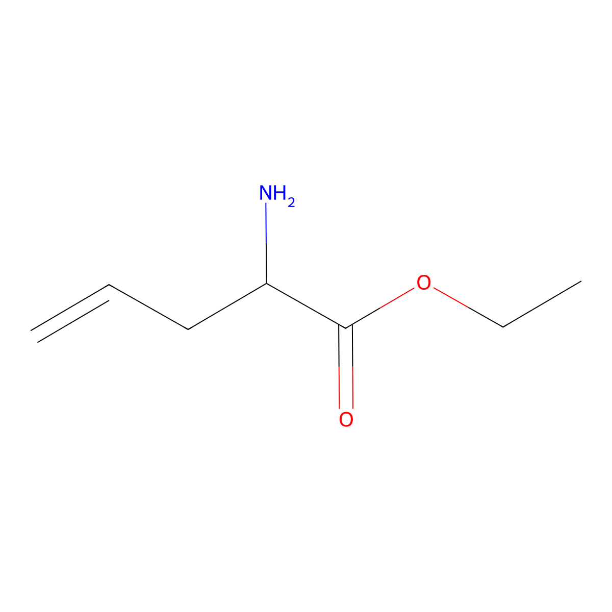 ethyl (2R)-2-aminopent-4-enoate molecular structure, CAS 792907-43-8