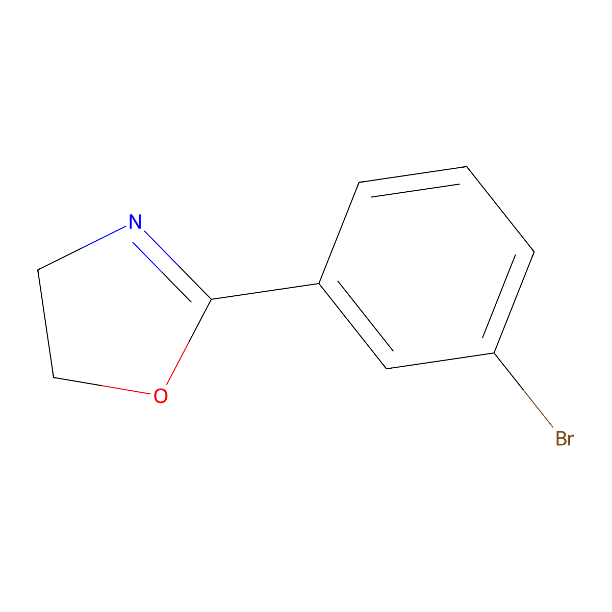 2-(3-Bromophenyl)-4,5-dihydro-1,3-oxazole molecular structure, CAS 792913-45-2