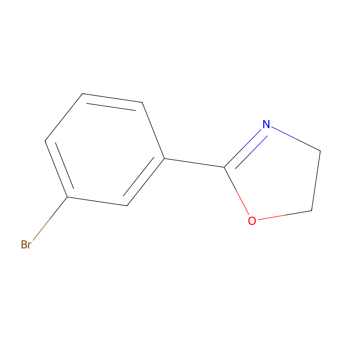 2-(3-Bromophenyl)-4,5-dihydro-1,3-oxazole molecular structure, CAS 792913-45-2