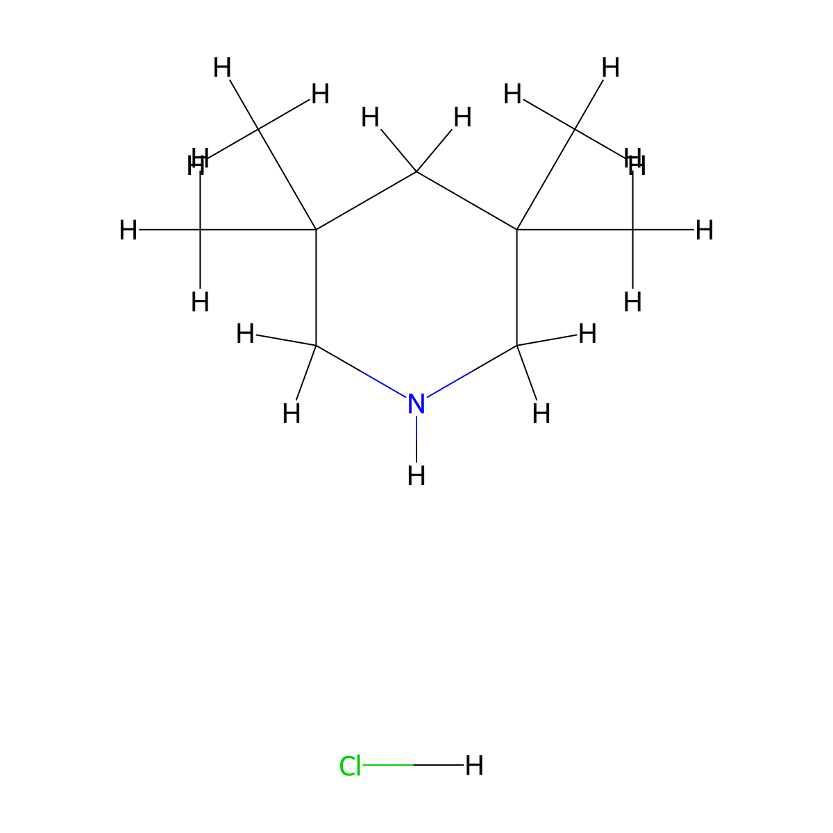 3,3,5,5-Tetramethylpiperidine hydrochloride molecular structure, CAS 792915-19-6