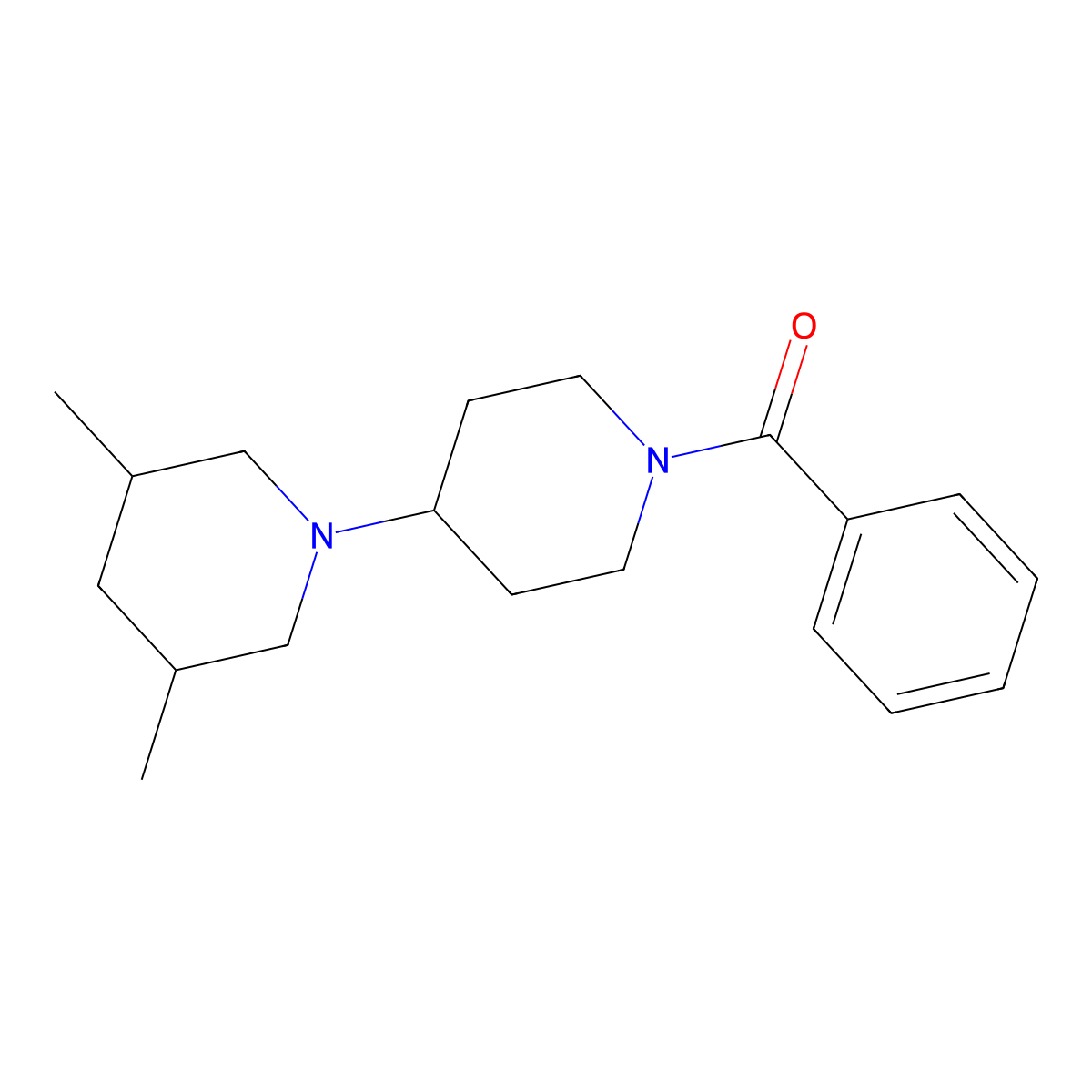 [4-(3,5-Dimethylpiperidin-1-yl)piperidin-1-yl]-phenylmethanone molecular structure, CAS 792926-82-0