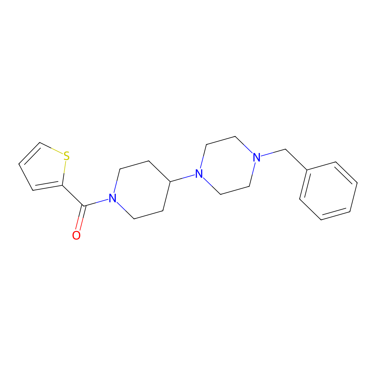 [4-(4-Benzylpiperazin-1-yl)piperidin-1-yl]-thiophen-2-ylmethanone molecular structure, CAS 792926-97-7