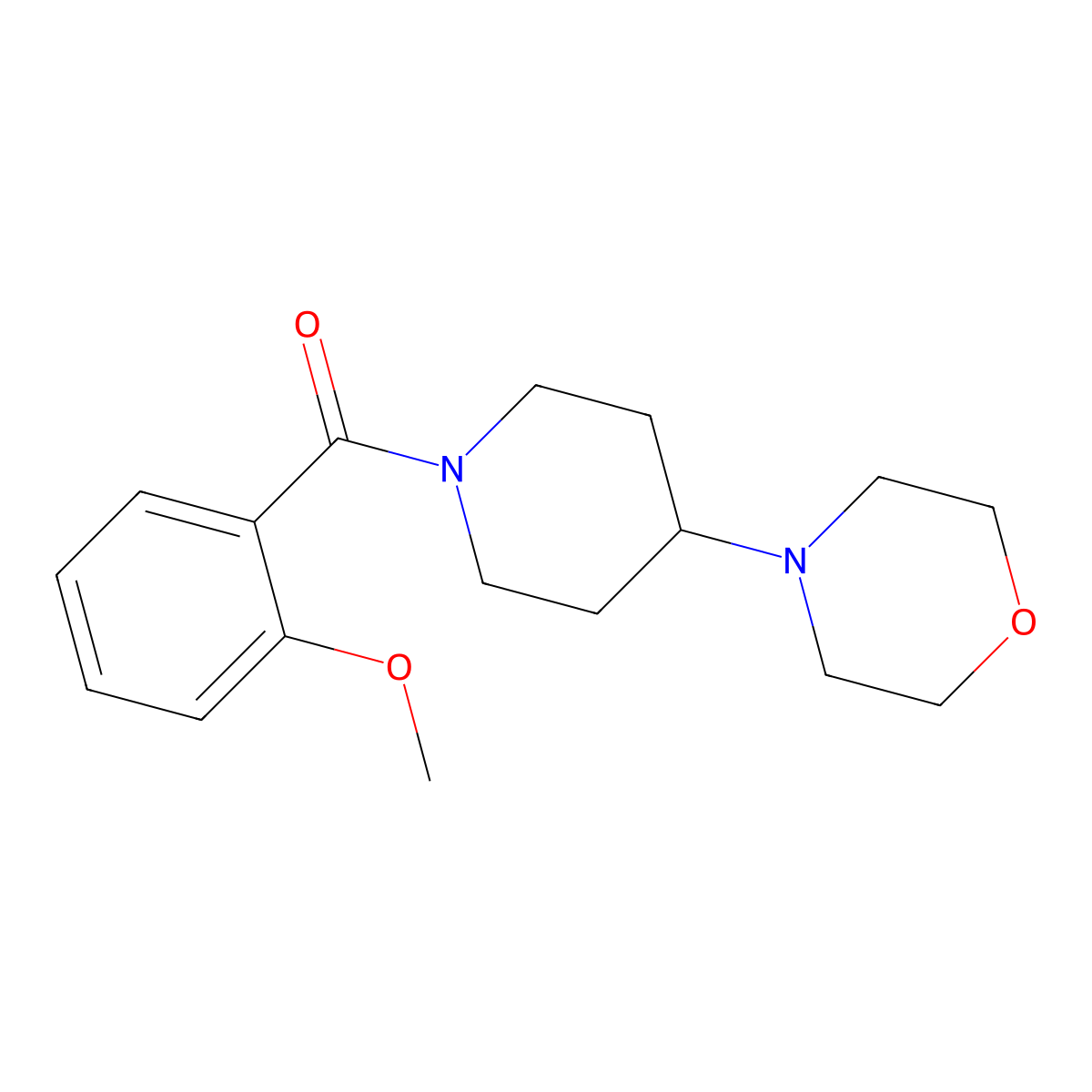 (2-Methoxyphenyl)-(4-morpholin-4-ylpiperidin-1-yl)methanone molecular structure, CAS 792927-08-3