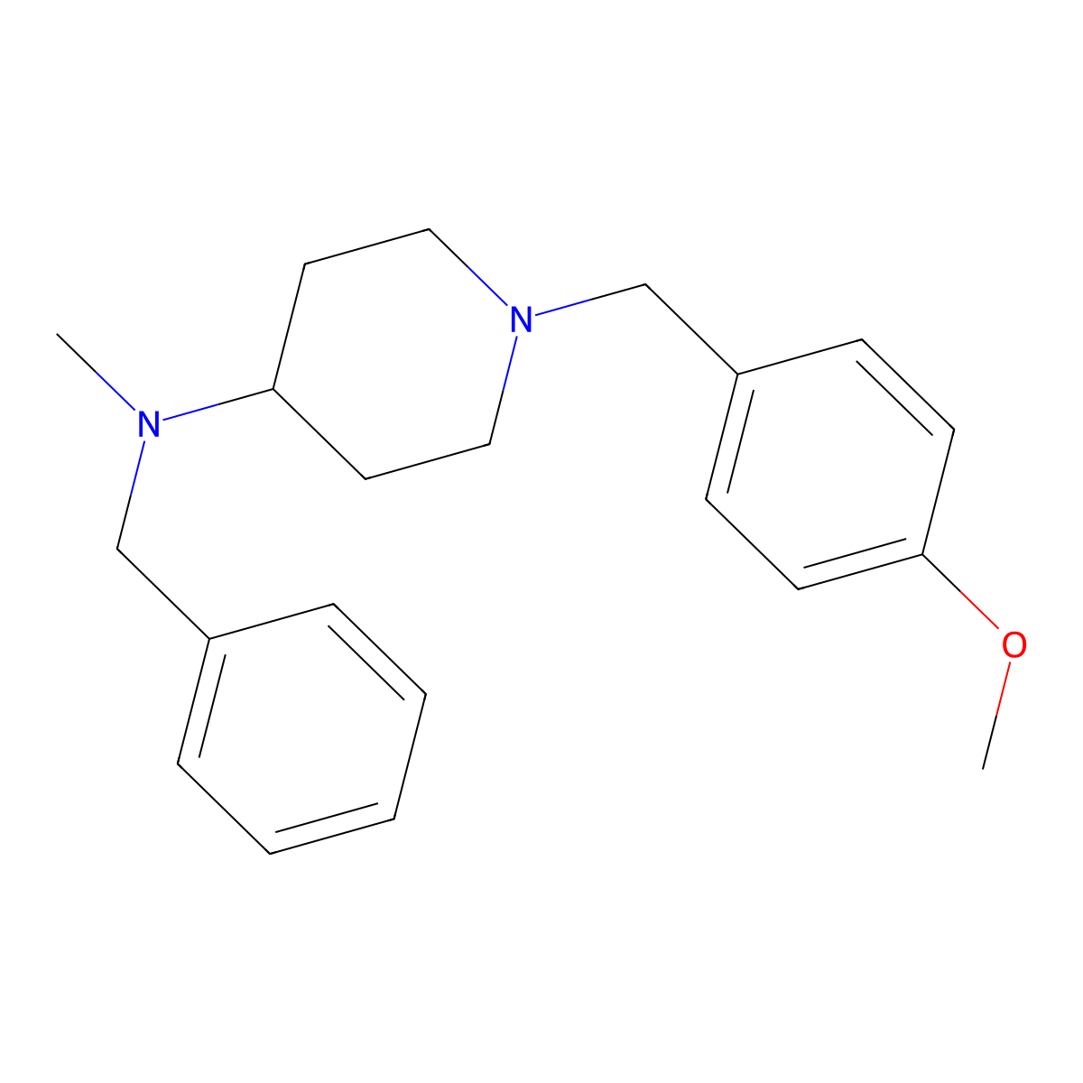 N-benzyl-1-[(4-methoxyphenyl)methyl]-N-methylpiperidin-4-amine molecular structure, CAS 792927-32-3