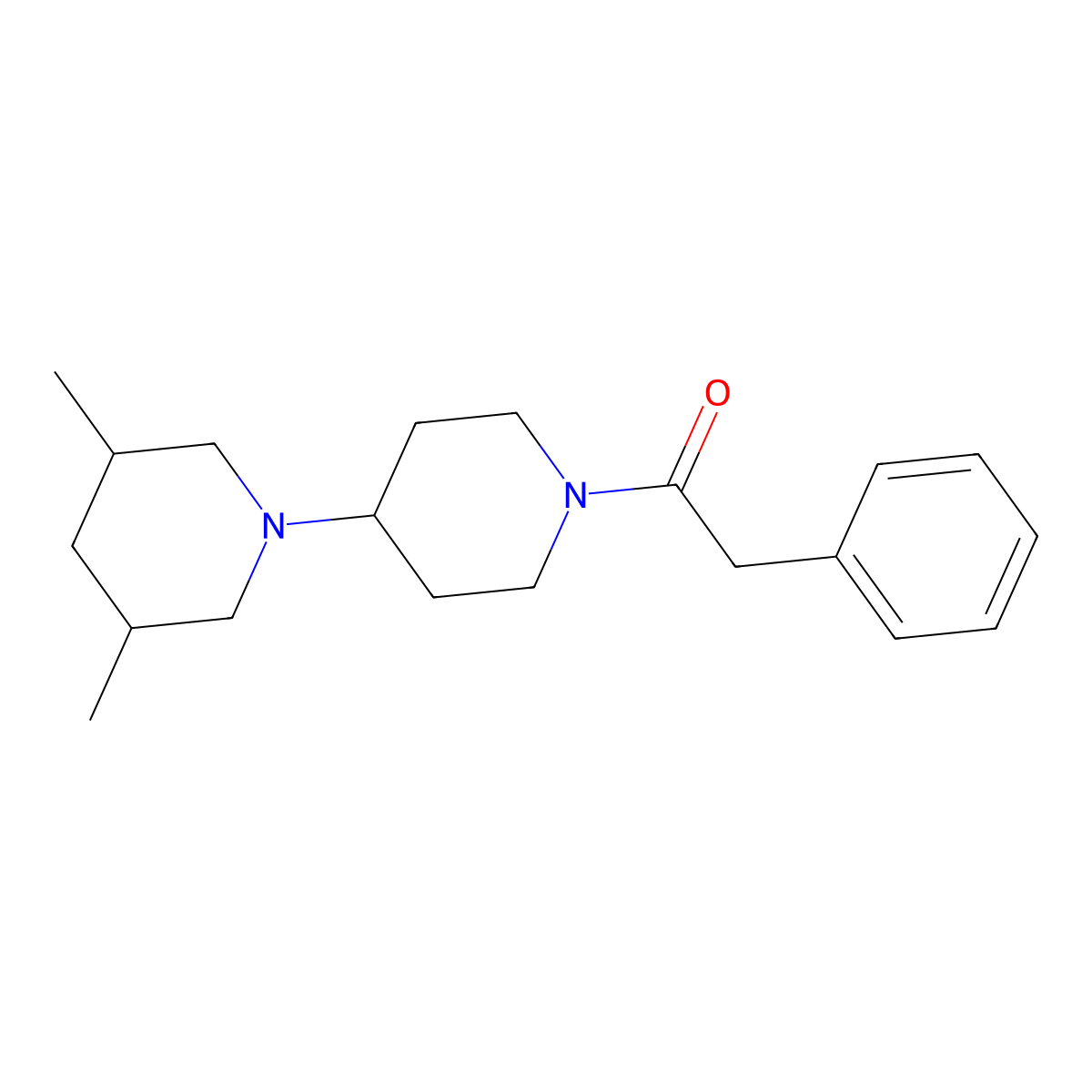 1-(3,5-Dimethyl-1,4'-bipiperidin-1'-yl)-2-phenylethanone molecular structure, CAS 792927-37-8