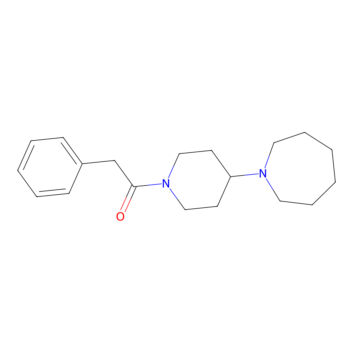 1-[4-(Azepan-1-yl)piperidin-1-yl]-2-phenylethanone molecular structure, CAS 792927-38-9
