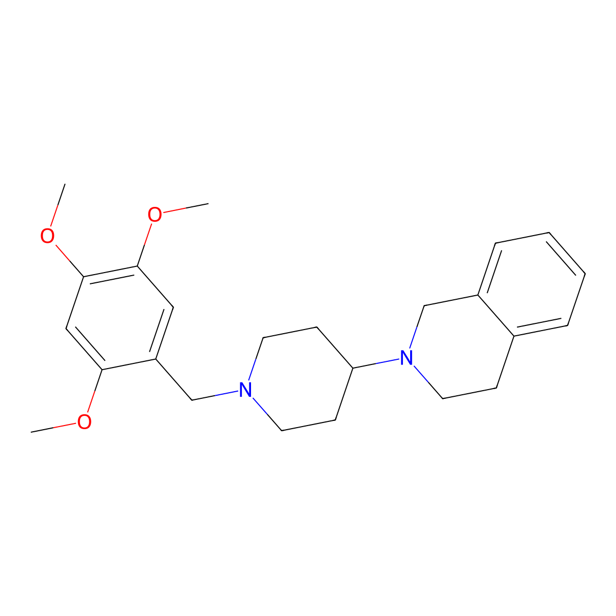 2-[1-[(2,4,5-trimethoxyphenyl)methyl]piperidin-4-yl]-3,4-dihydro-1H-isoquinoline molecular structure, CAS 792927-48-1
