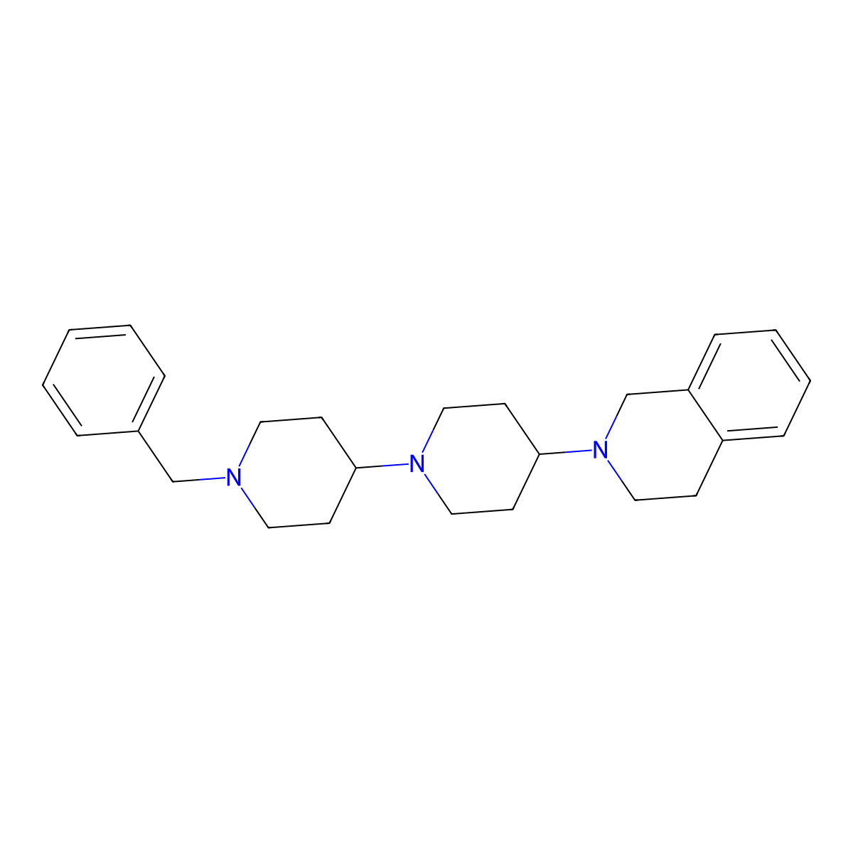 2-[1-(1-benzylpiperidin-4-yl)piperidin-4-yl]-3,4-dihydro-1H-isoquinoline molecular structure, CAS 792927-50-5