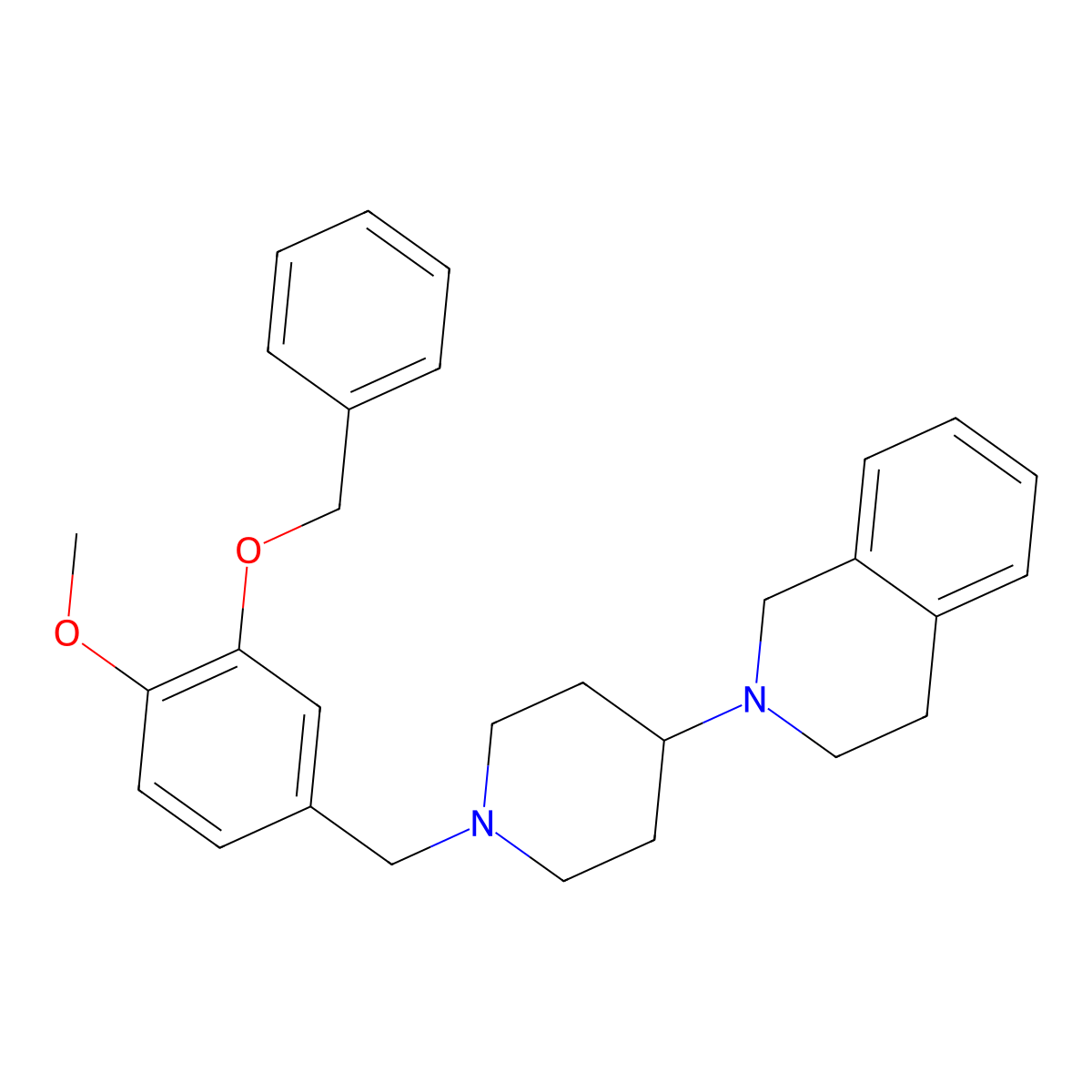2-[1-[(4-methoxy-3-phenylmethoxyphenyl)methyl]piperidin-4-yl]-3,4-dihydro-1H-isoquinoline molecular structure, CAS 792927-54-9