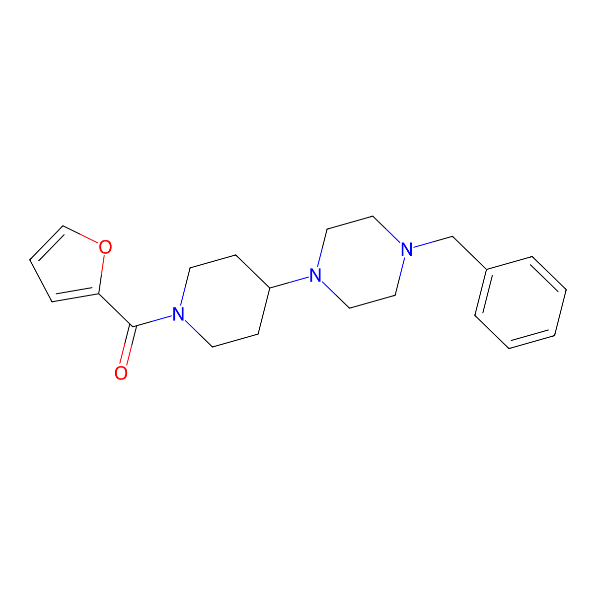 [4-(4-Benzylpiperazin-1-yl)piperidin-1-yl]-(furan-2-yl)methanone molecular structure, CAS 792927-91-4