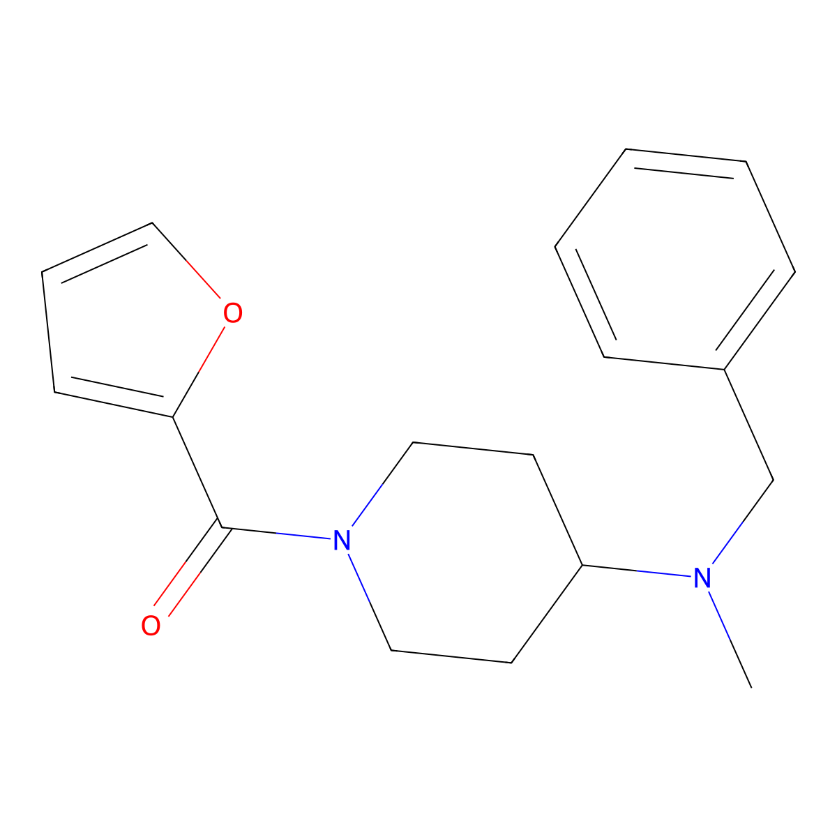 [4-[Benzyl(methyl)amino]piperidin-1-yl]-(furan-2-yl)methanone molecular structure, CAS 792927-93-6