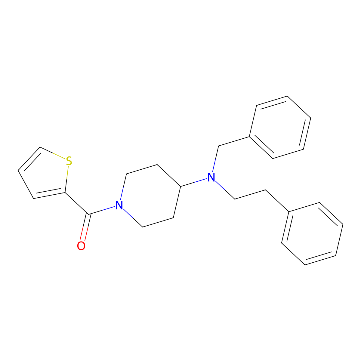 4-[(2-Phenylethyl)benzylamino]piperidyl 2-thienyl ketone molecular structure, CAS 792927-97-0