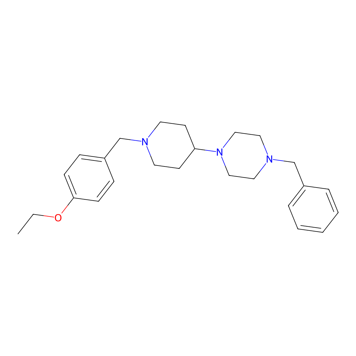 1-Benzyl-4-[1-[(4-ethoxyphenyl)methyl]piperidin-4-yl]piperazine molecular structure, CAS 792928-03-1
