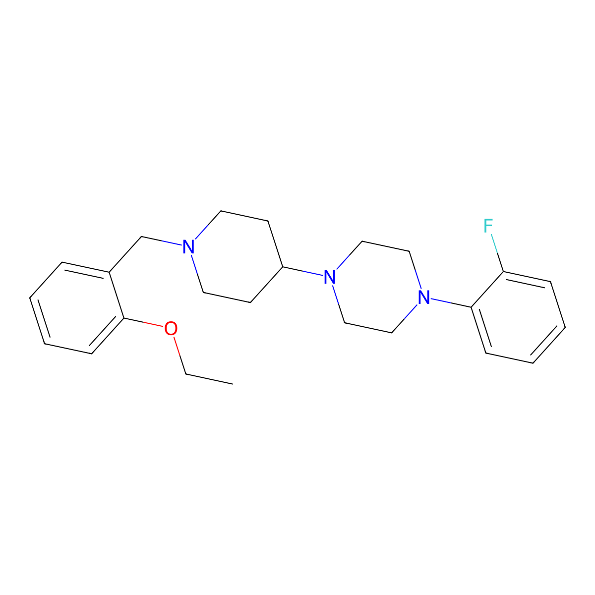 1-[1-[(2-Ethoxyphenyl)methyl]piperidin-4-yl]-4-(2-fluorophenyl)piperazine molecular structure, CAS 792928-10-0