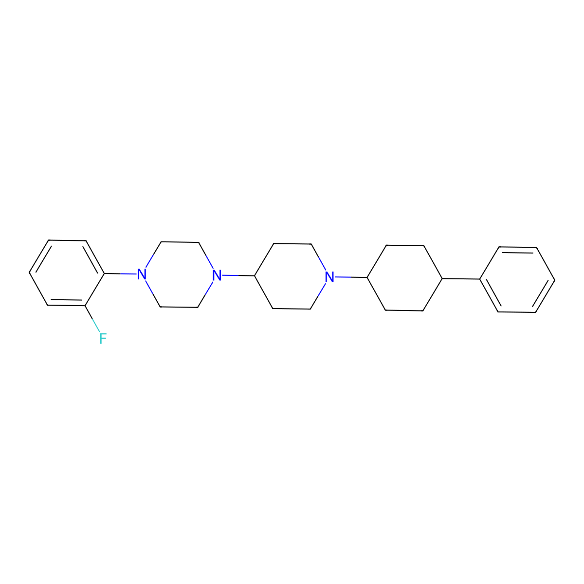 1-(2-Fluorophenyl)-4-[1-(4-phenylcyclohexyl)piperidin-4-yl]piperazine molecular structure, CAS 792928-17-7