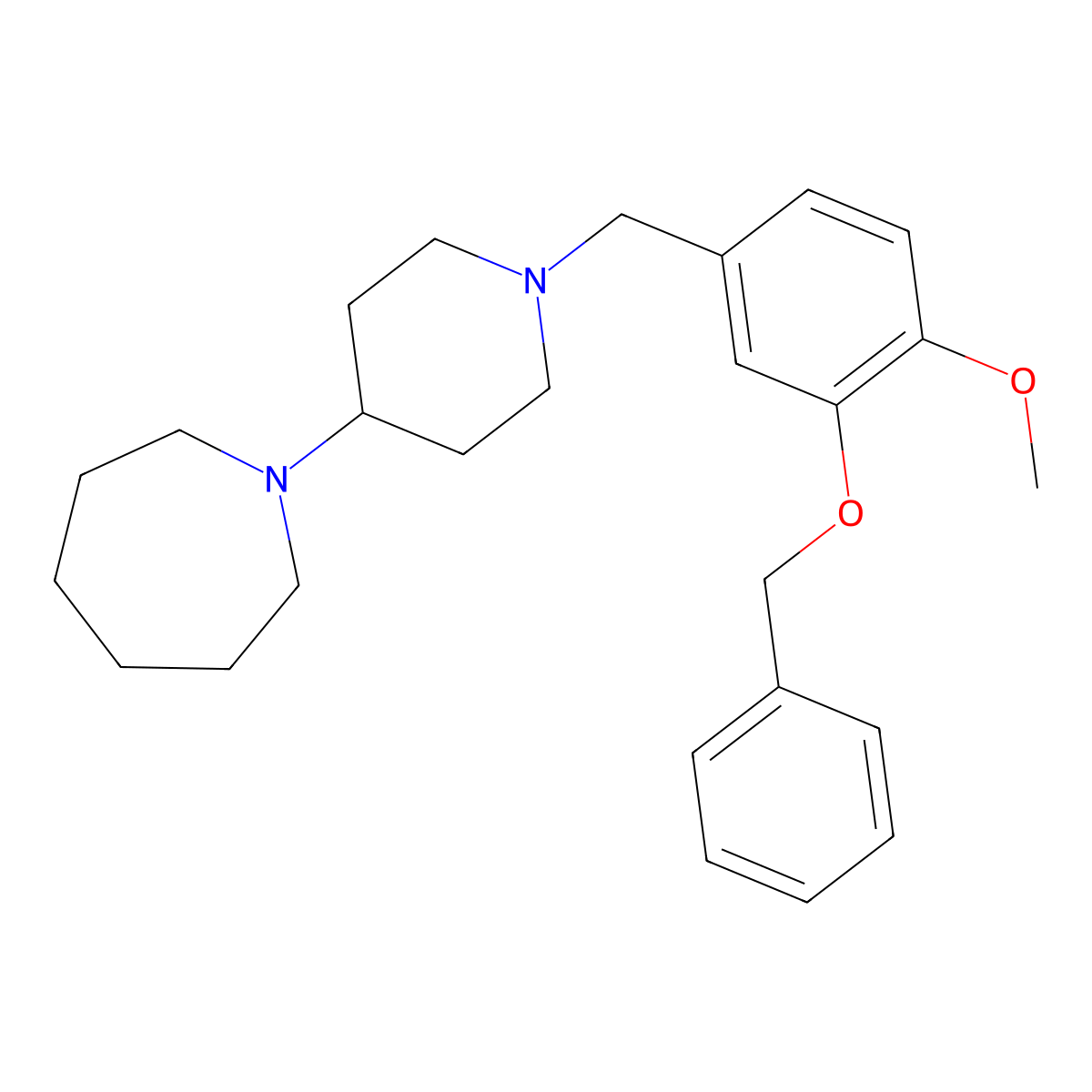 1-[1-[(4-Methoxy-3-phenylmethoxyphenyl)methyl]piperidin-4-yl]azepane molecular structure, CAS 792928-19-9