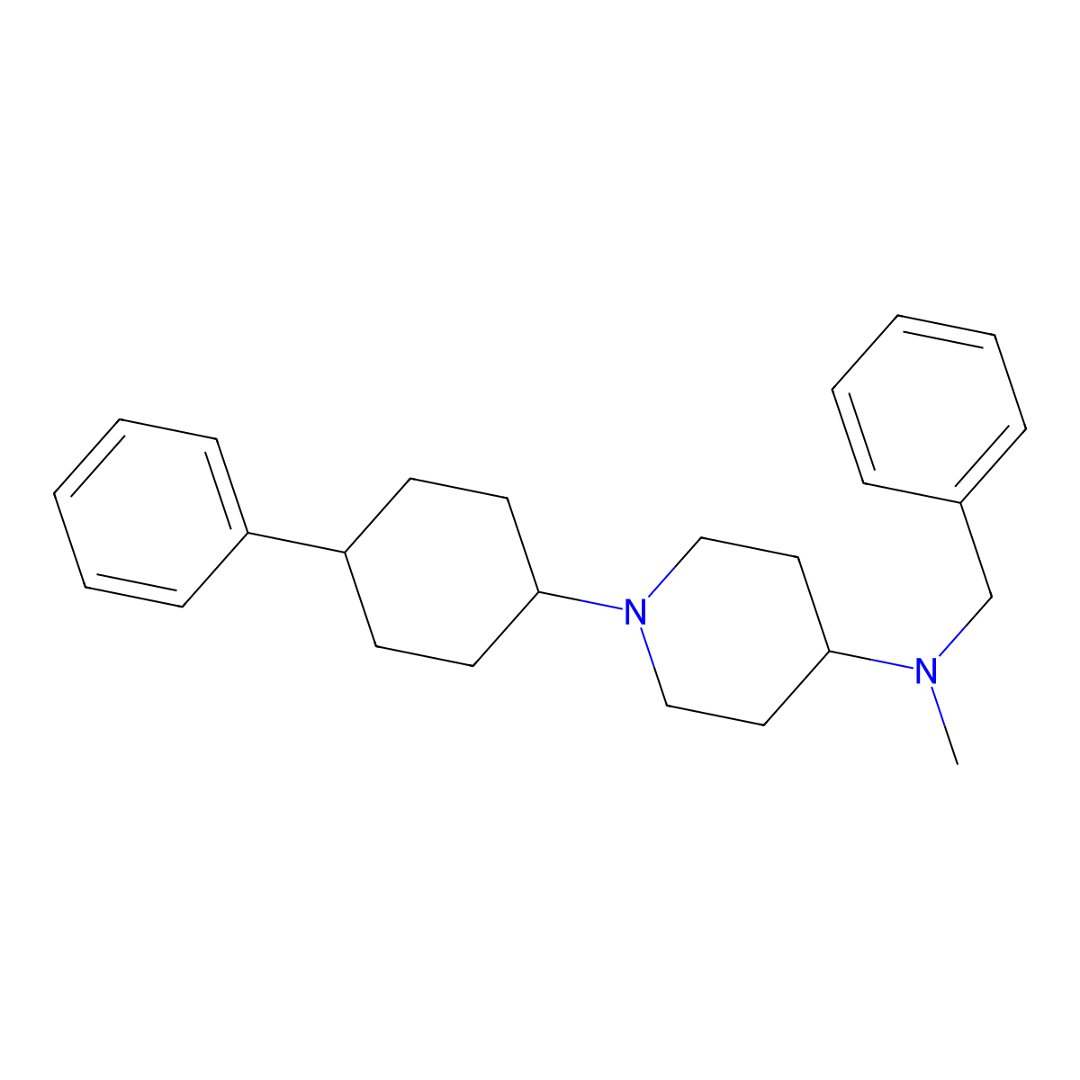 N-benzyl-N-methyl-1-(4-phenylcyclohexyl)piperidin-4-amine molecular structure, CAS 792928-34-8