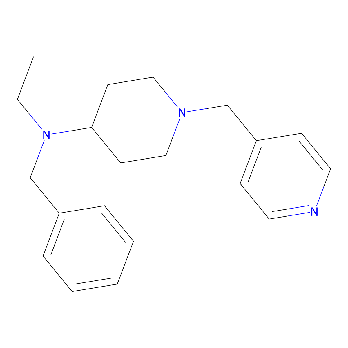 N-benzyl-N-ethyl-1-(pyridin-4-ylmethyl)piperidin-4-amine molecular structure, CAS 792928-52-0