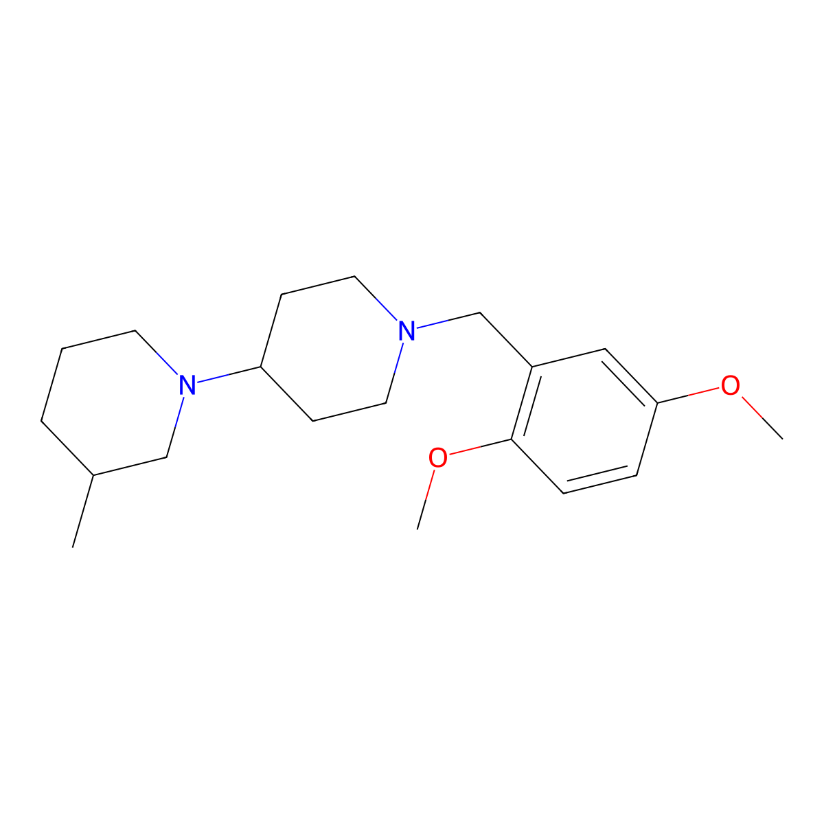 1-[(2,5-Dimethoxyphenyl)methyl]-4-(3-methylpiperidin-1-yl)piperidine molecular structure, CAS 792928-54-2