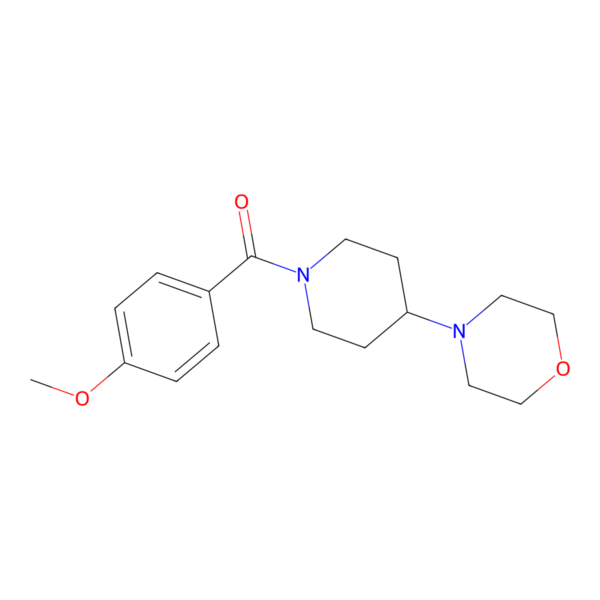 (4-Methoxyphenyl)-(4-morpholin-4-ylpiperidin-1-yl)methanone molecular structure, CAS 792928-62-2