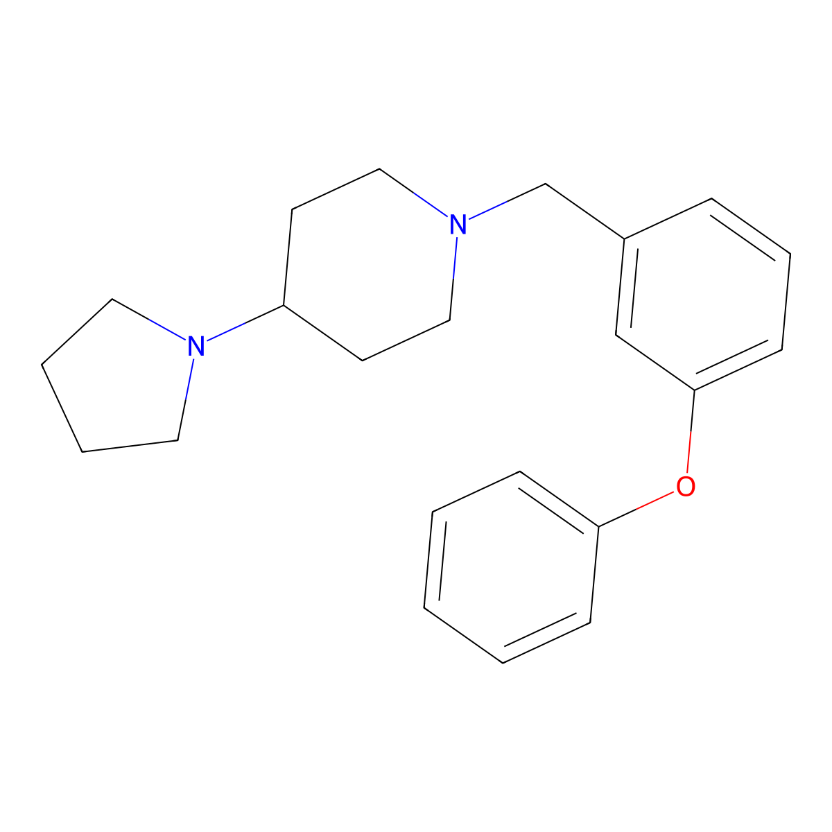 1-(3-Phenoxybenzyl)-4-(pyrrolidin-1-yl)piperidine molecular structure, CAS 792928-69-9