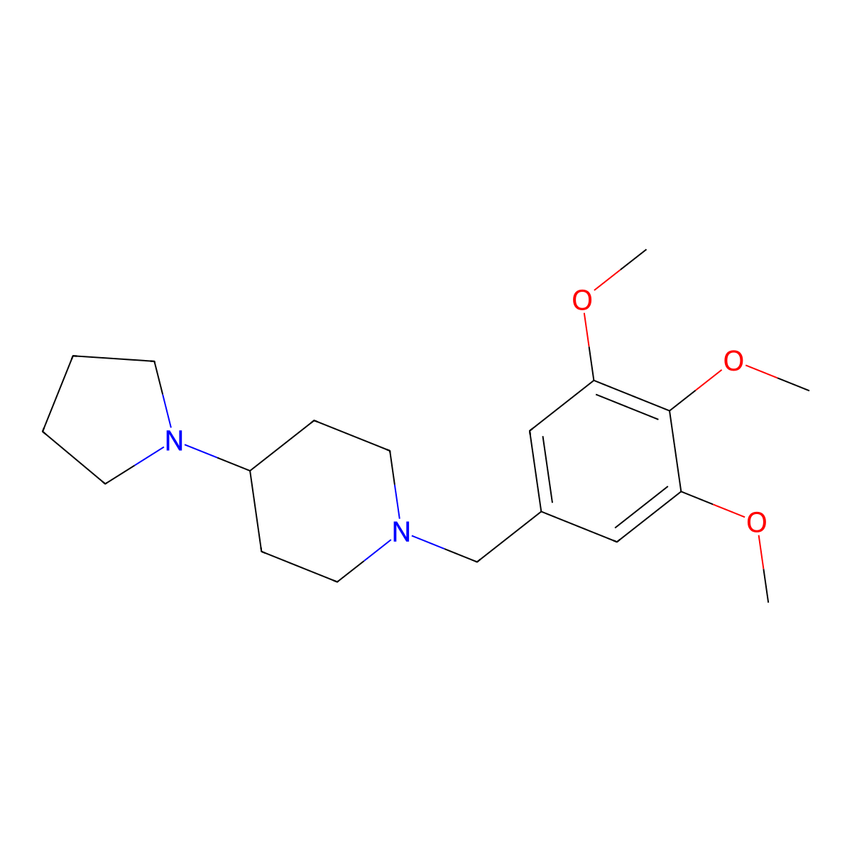 4-Pyrrolidin-1-yl-1-[(3,4,5-trimethoxyphenyl)methyl]piperidine molecular structure, CAS 792928-70-2