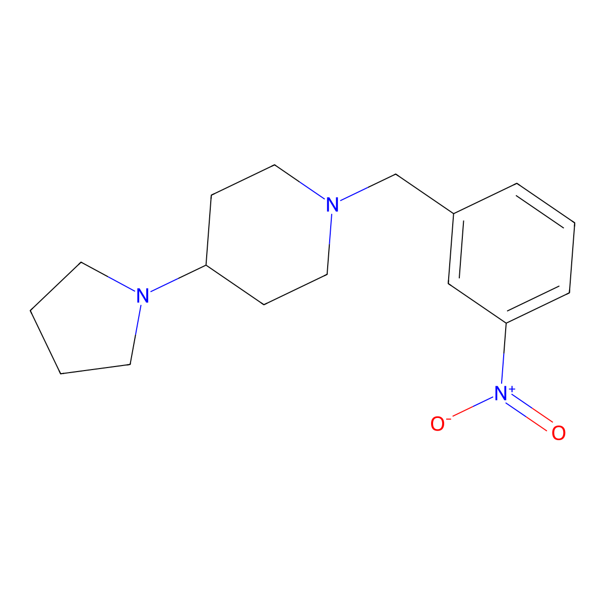 1-(3-Nitrobenzyl)-4-(pyrrolidin-1-yl)piperidine molecular structure, CAS 792928-73-5