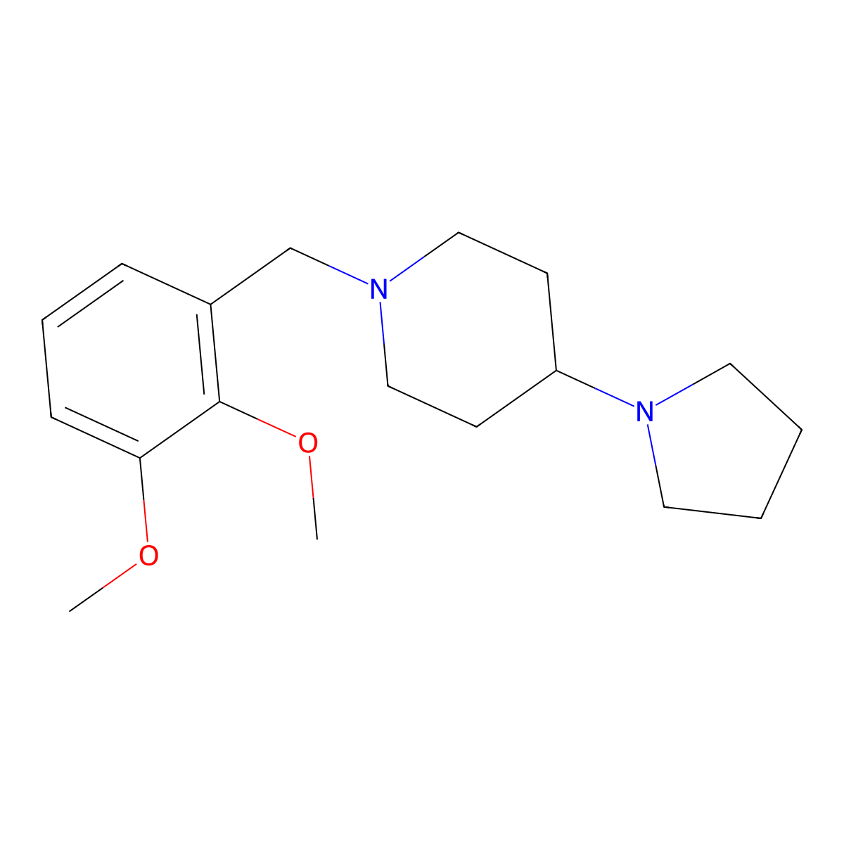 1-(2,3-Dimethoxybenzyl)-4-(pyrrolidin-1-yl)piperidine molecular structure, CAS 792928-76-8