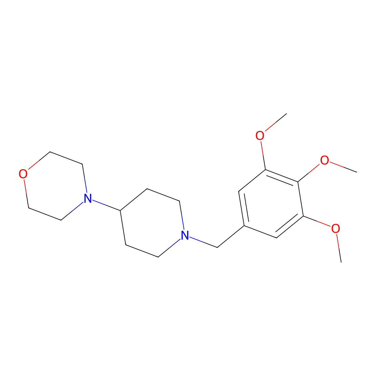 4-[1-[(3,4,5-Trimethoxyphenyl)methyl]piperidin-4-yl]morpholine molecular structure, CAS 792928-80-4