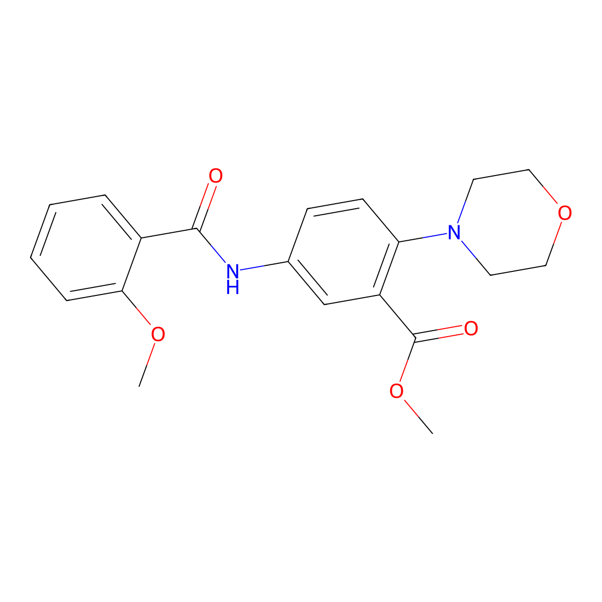 Methyl 5-[(2-methoxybenzoyl)amino]-2-morpholin-4-ylbenzoate molecular structure, CAS 792930-01-9