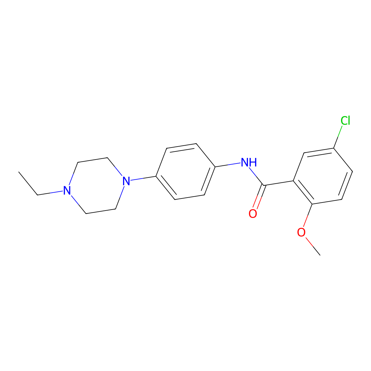 5-chloro-N-[4-(4-ethylpiperazin-1-yl)phenyl]-2-methoxybenzamide molecular structure, CAS 792939-91-4
