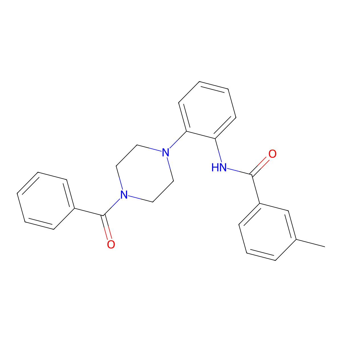 N-[2-(4-benzoylpiperazin-1-yl)phenyl]-3-methylbenzamide molecular structure, CAS 792939-98-1