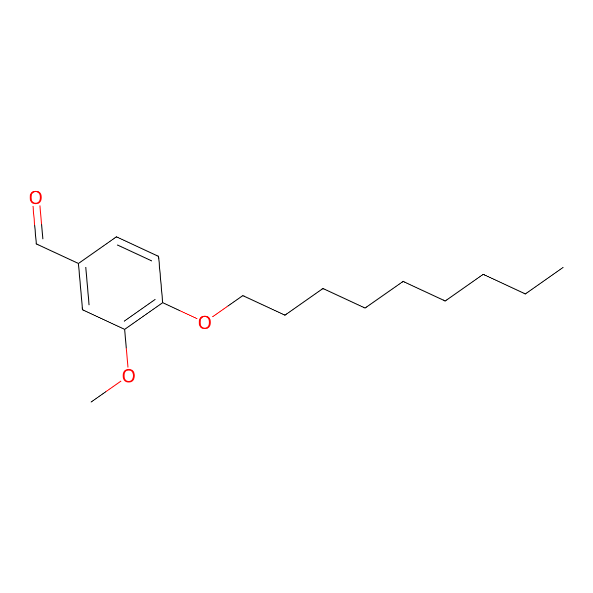 3-Methoxy-4-(nonyloxy)benzaldehyde molecular structure, CAS 79294-61-4