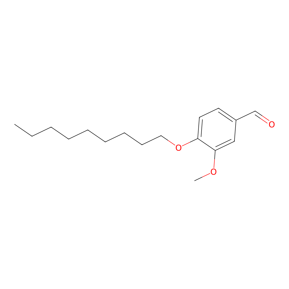 3-Methoxy-4-(nonyloxy)benzaldehyde molecular structure, CAS 79294-61-4