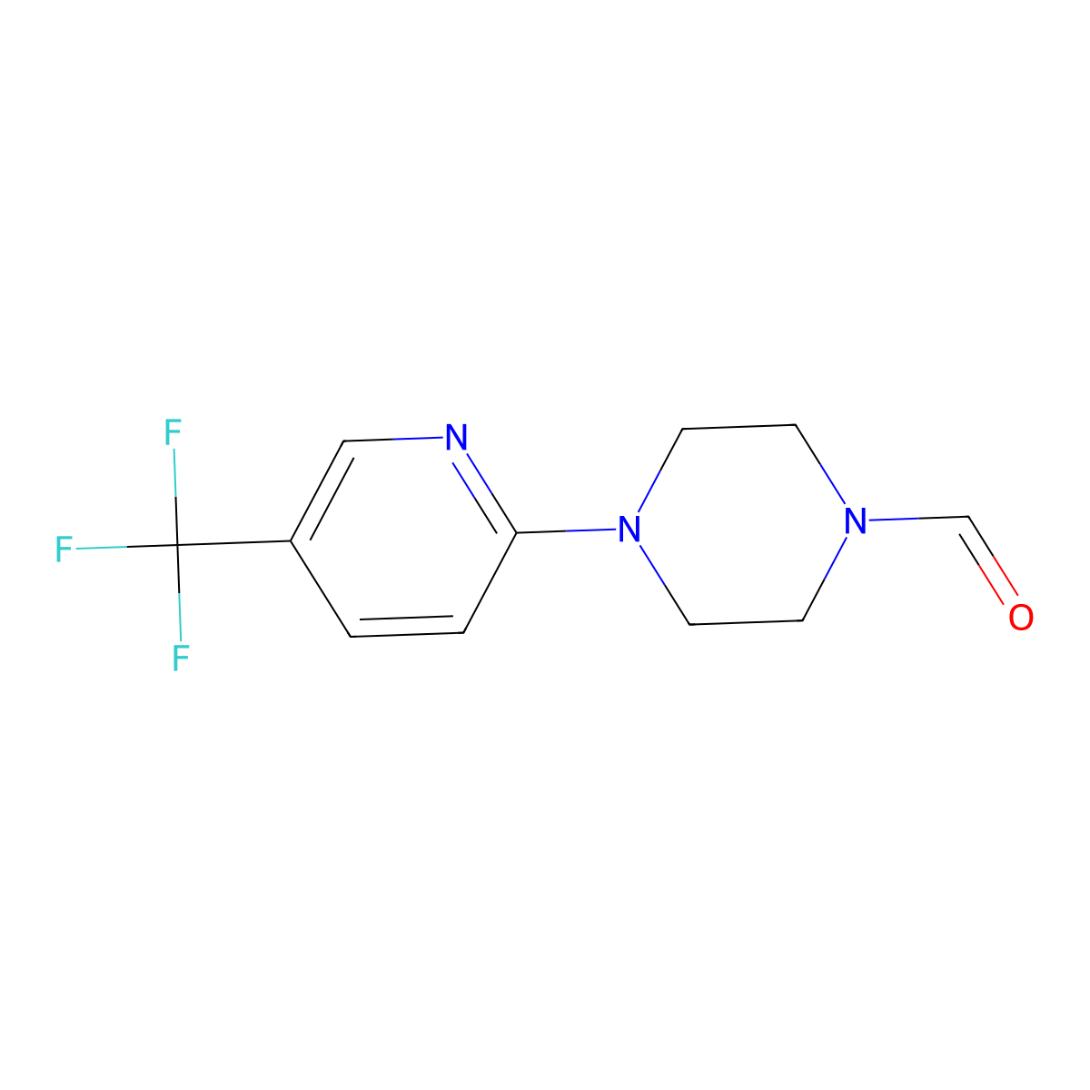 4-(5-(Trifluoromethyl)pyridin-2-yl)piperazine-1-carbaldehyde molecular structure, CAS 792940-10-4