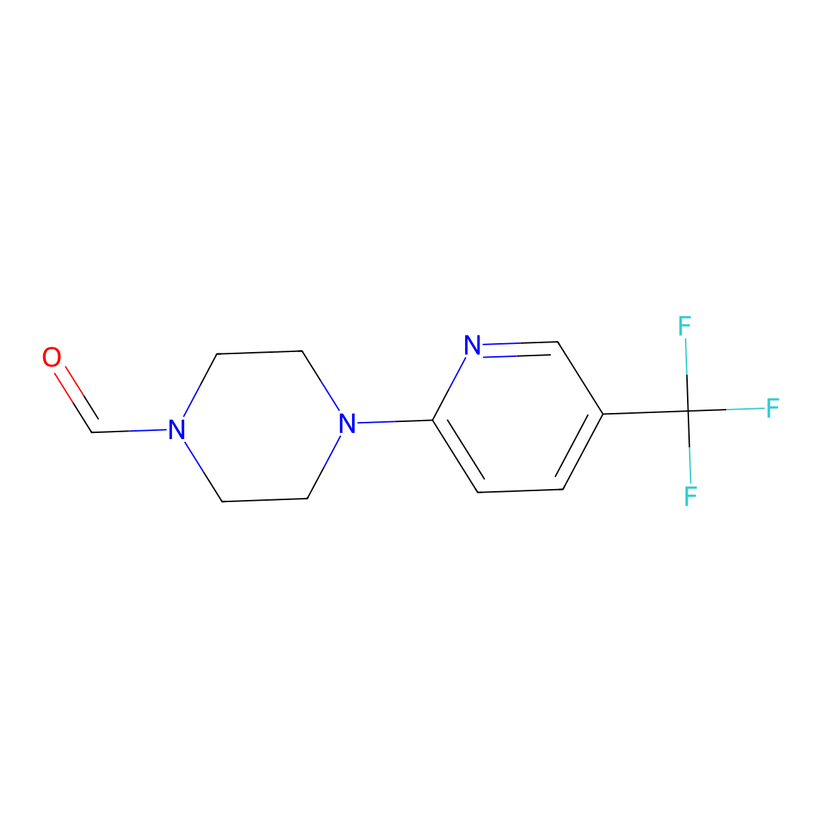4-(5-(Trifluoromethyl)pyridin-2-yl)piperazine-1-carbaldehyde molecular structure, CAS 792940-10-4
